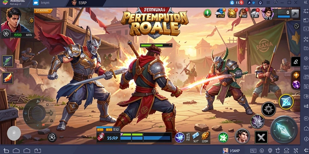 Tampilan gameplay menegangkan dari 55RP saat bertempur.