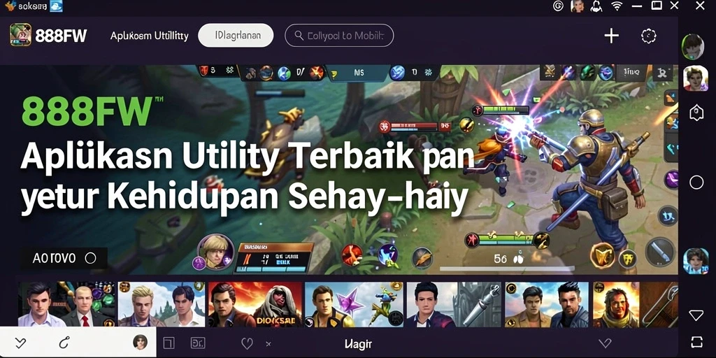 Tampilan antarmuka pengguna 888FW yang intuitif dan ramah.