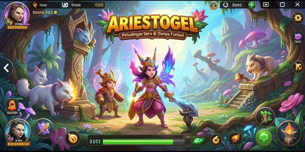 Gameplay ARIESTOGEL dengan petualangan penuh tantangan dan eksplorasi.