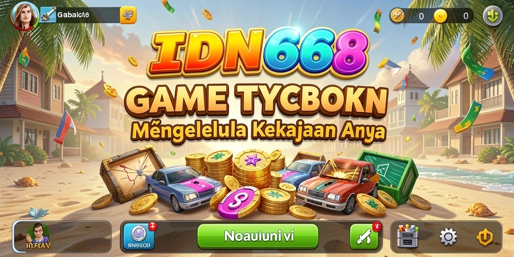 Screenshot gameplay IDN668 menampilkan aksi pembangunan bisnis yang seru.