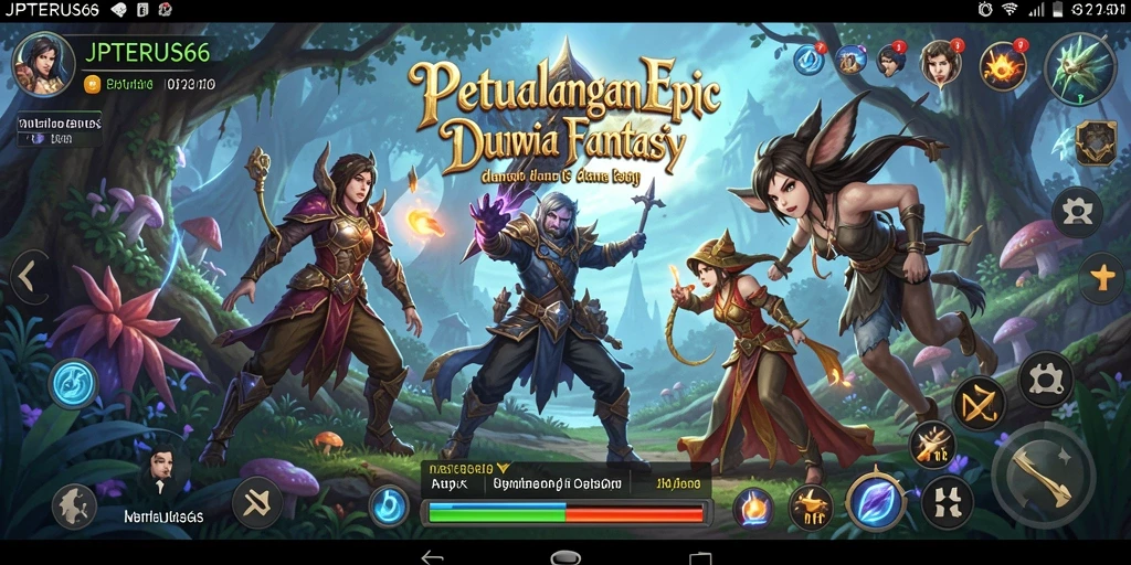 Tangkapan layar gameplay menampilkan karakter beraksi di dunia fantasi.