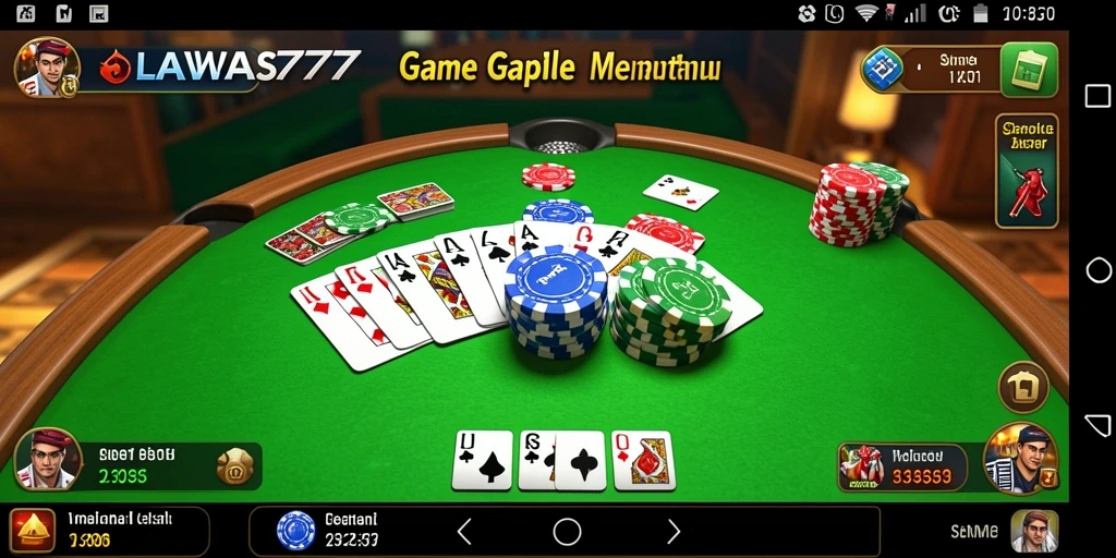 Screenshot LAWAS777 menampilkan gameplay seru Gaple antara pemain.