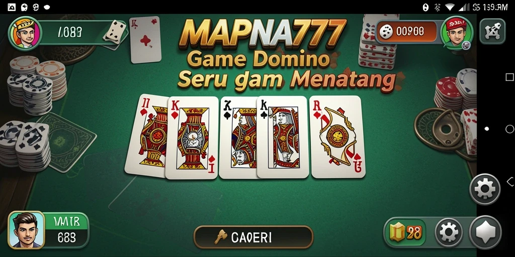 Tampilan gameplay domino seru dan penuh strategi di MAPNA777.