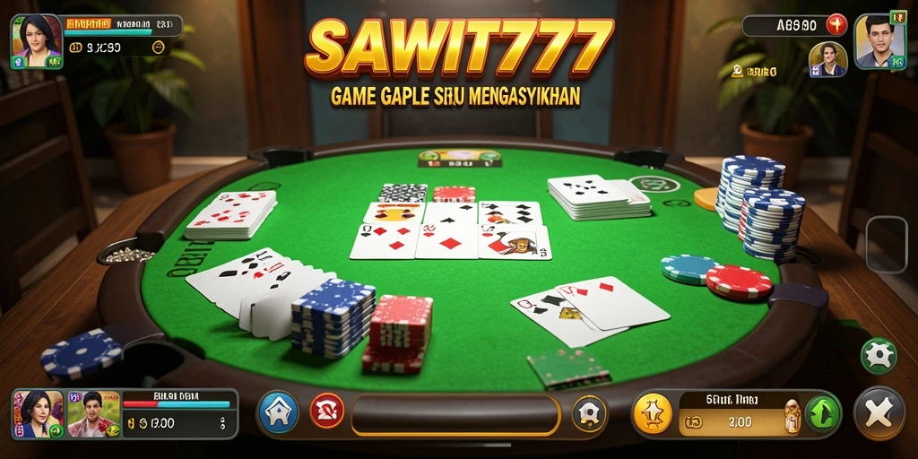 Tampilan gameplay seru dalam SAWIT777 saat bermain Gaple.