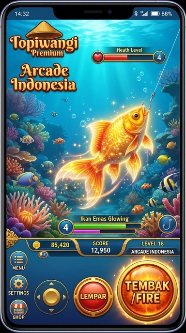 Screenshot aplikasi topiwangi yang menunjukkan antarmuka pengguna yang menarik.